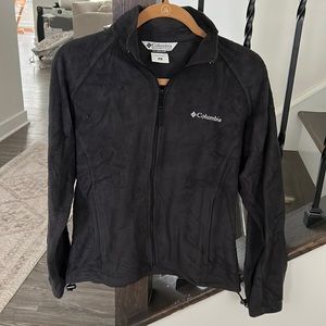 Women’s Columbia black fleece zip up, small, fall jacket, outdoor and hiking
